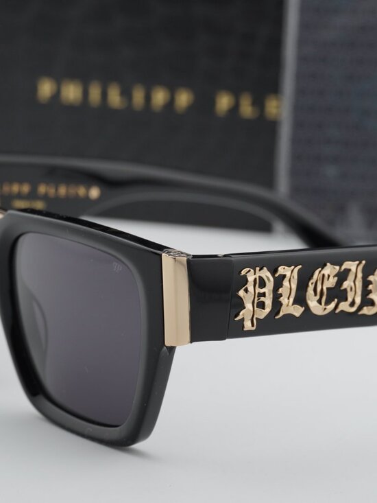 Philipp Plein SPP095M 0700 Square Sunglasses – Black / Grey main image 7